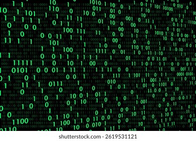 Binary words vector background. Tech data, analysis vector Background.