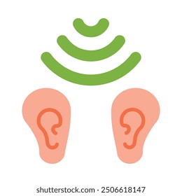 Diseño de icono plano binaural para personal y Uso comercial