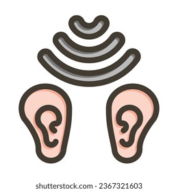 Icono De Colores Llenos De La Línea Espesa Del Vector Binaural Para Uso Personal Y Comercial.
