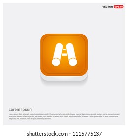 Bincular Icon Orange Abstract Web Button - Free vector icon