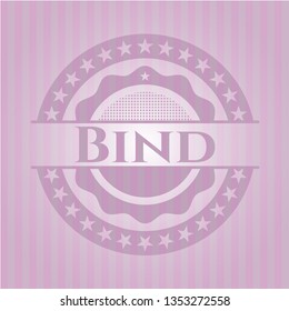 Bind badge with pink background