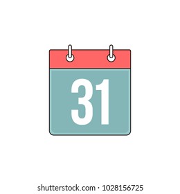 Bind Calendar Vector Outline Icon Illustration Graphic Design