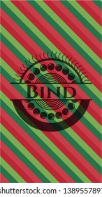 Bind christmas style badge. Vector Illustration. Detailed.