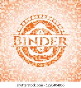 Binder abstract orange mosaic emblem