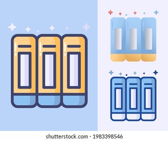 Binder archive documents cartoon vector isolated icon Illustration
