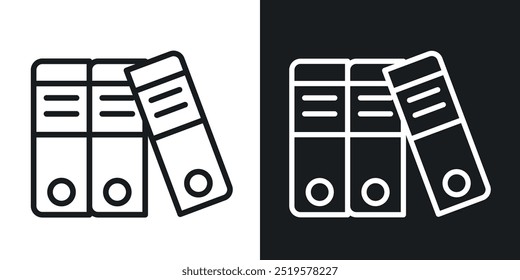 Binder black and white icon.