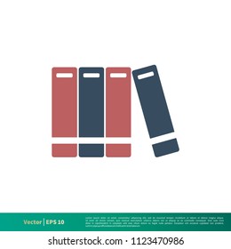 Binder Book - Education Icon Vector Logo Template Illustration Design. Vector EPS 10.