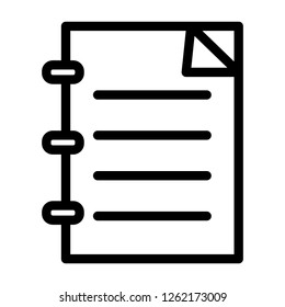 binder book icon with outline style