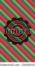 Binder christmas colors style badge. Vector Illustration. Detailed.