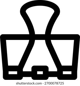 Binder Clip, Clips, Classroom Outline Icon
