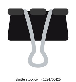 binder clip flat icon.You can be used binder clip icon for several purposes like: websites, UI, UX, print templates, presentation templates, promotional materials, web and mobile phone apps