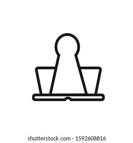 Binder Clip icon design template EPS 10