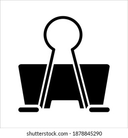 Binder Clip icon design template on white background. color editable