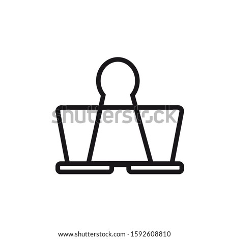 Binder Clip icon design template EPS 10