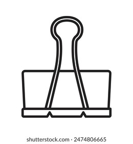 Binder Clip Icon Ideal for Organizing Documents and Office Use