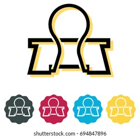 Binder Clip - Icon Illustration