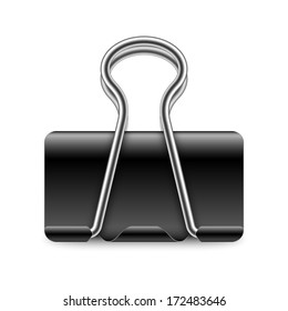 Binder clip icon isolated on white background