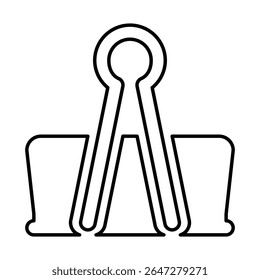 Binder Clip icon, Line Vector graphics