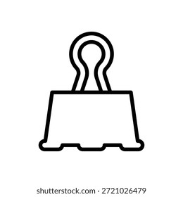 Icono de Clip de carpeta, gráficos de Vector de línea