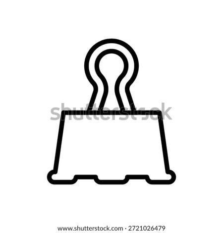 Binder Clip icon, Line Vector graphics