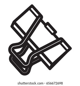 binder clip icon outline