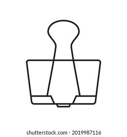 binder clip icon with outline style