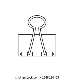 
Binder Clip Icon. Stationery Element's Illustration As A Simple Vector Sign & Trendy Symbol for Design and Websites, Presentation or Mobile Application.