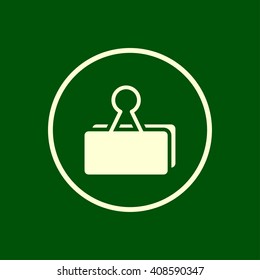 binder clip icon. vector eps10 icon
