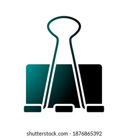 Binder Clip icon.  vector illustration. 