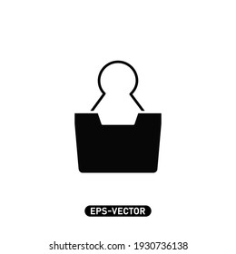 Binder Clip Symbol Vektorgrafik Logo Vorlage für viele Zwecke. Einzeln auf weißem Hintergrund.