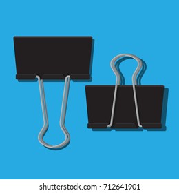 Binder clip icon vector illustration.