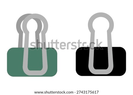 Binder clip icon. Vector illustration.