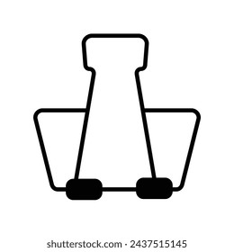 Icono de clip de carpeta con fondo blanco ilustración vectorial de stock