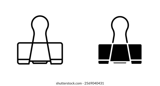 Binder clip icons vector graphic pack