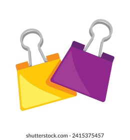 Binder clip illustration icon. Vector design