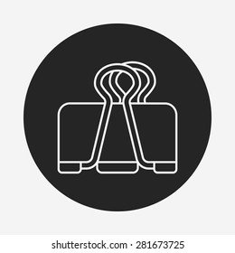 Binder Clip line icon