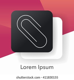 Binder Clip line icon