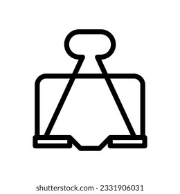 binder clip line icon illustration vector graphic. Simple element illustration vector graphic, suitable for app, websites, and presentations isolated on white background