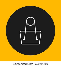 Binder clip line icon. vector