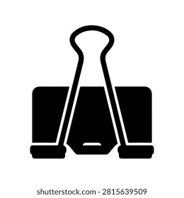 Binder Clip Office Supply Vector Icon