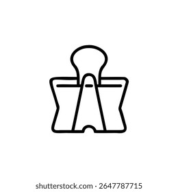 Of a binder clip on a background simple office supply stationery