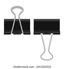 Binder clip on a white background. Vector illustration.