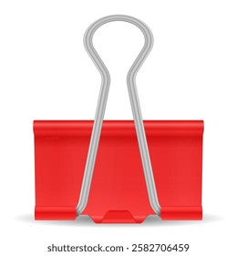 Binder clip on a white background. Vector illustration.