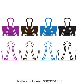 binder clip related icon isolated on background