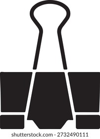 Icono de la silueta del Clip de la carpeta para la organización del documento