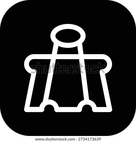 Binder Clip Square button icon