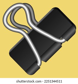 binder clip stationery vector illustration
