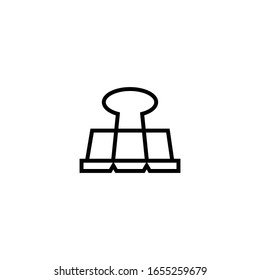 Binder clip in trendy icon. Binderclip editable icon