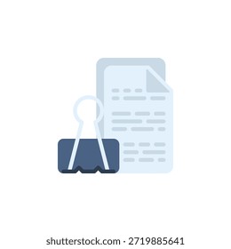 Icono del Vector del Clip de la carpeta. Estilo plano del icono de la oficina y del negocio. Uso perfecto para el logotipo, la presentación, el Sitio web, y más. estilo moderno simple del color del diseño del icono