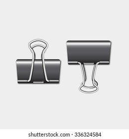 binder clips, Illustration on white background